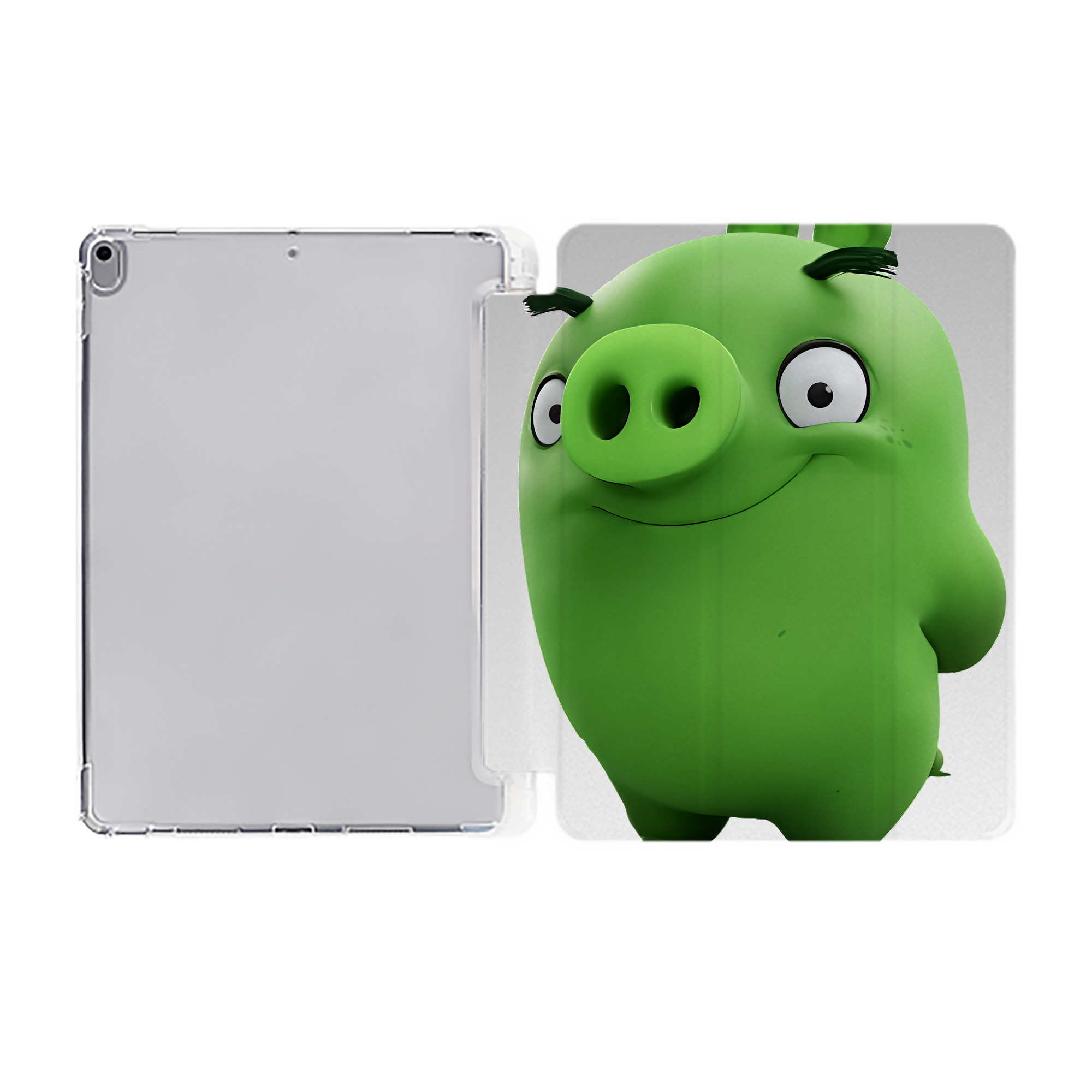 （画像用） Angry Birds アングリーバード IPad ケース ペン収納付き 三つ折りスタンド PUレザー×シリコン 対応機種9.5/10.5/10.9インチ
